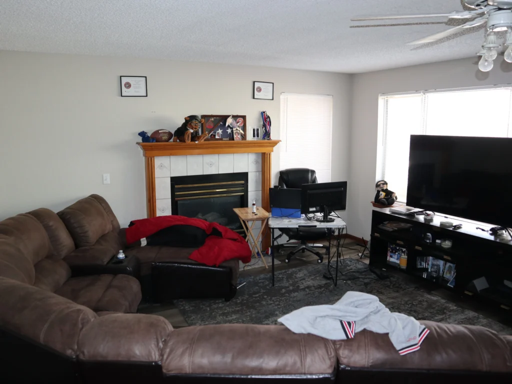 Before Loyola St Renovation living