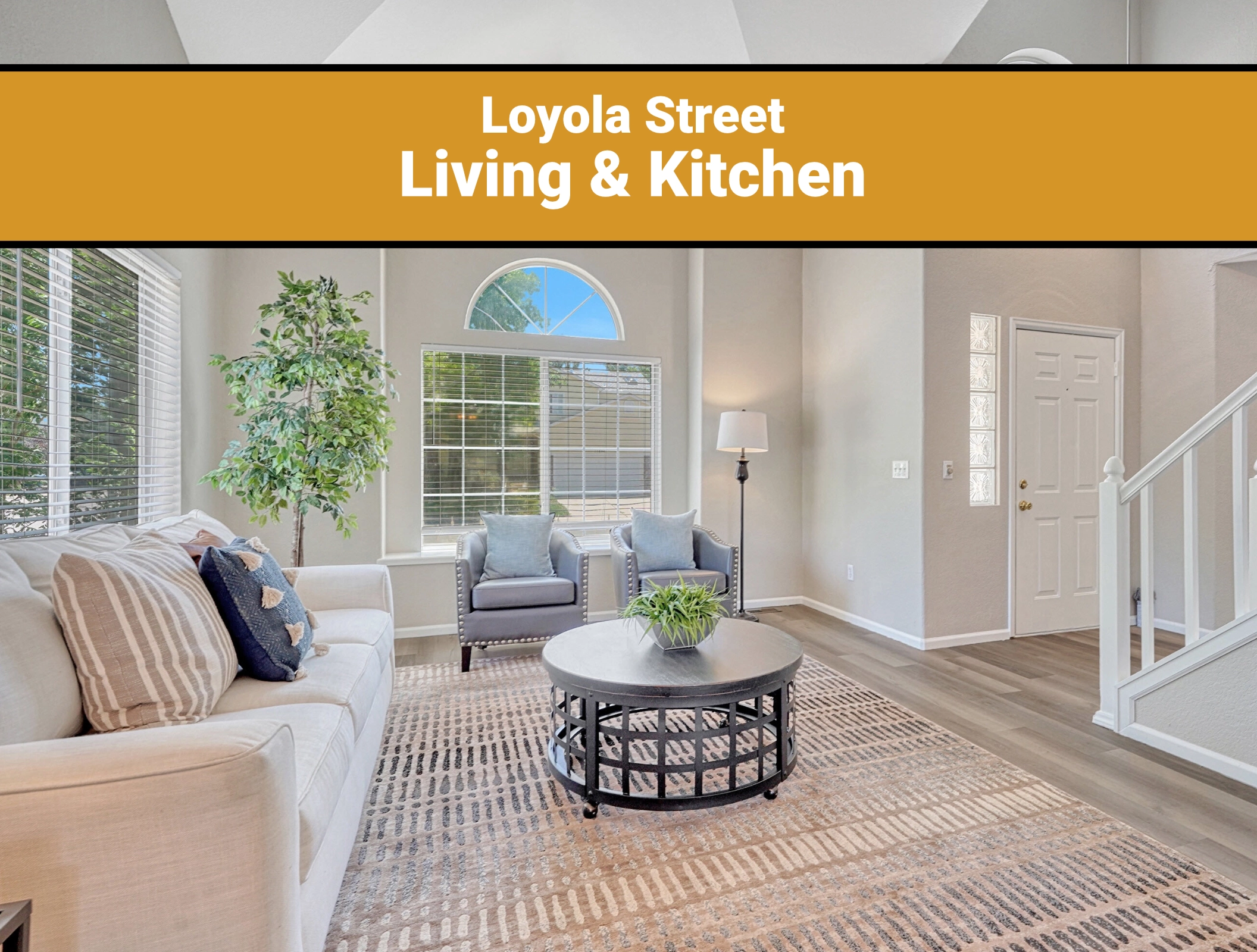 Loyola Home Renovation Living room and kitchen